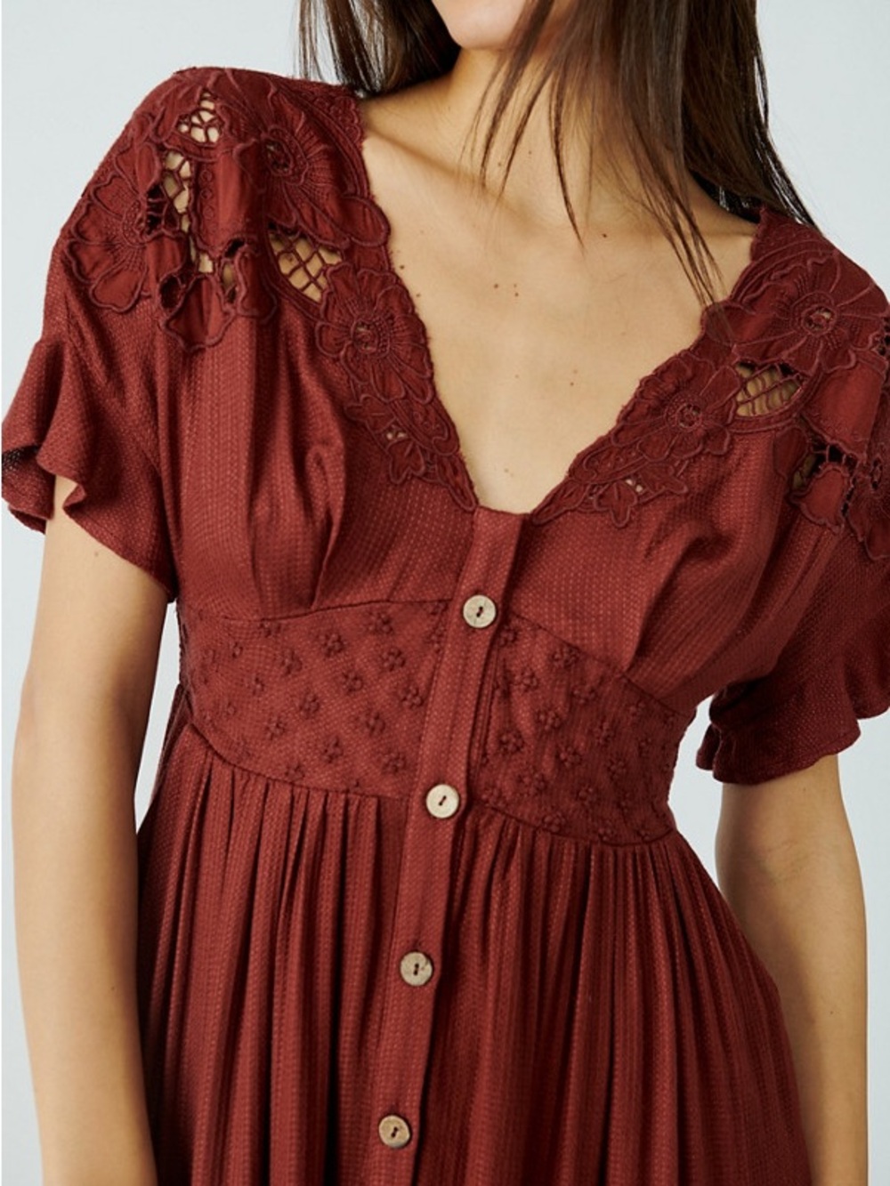 Free People Colette Maxi Dress in cinnamon XS